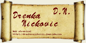 Drenka Ničković vizit kartica